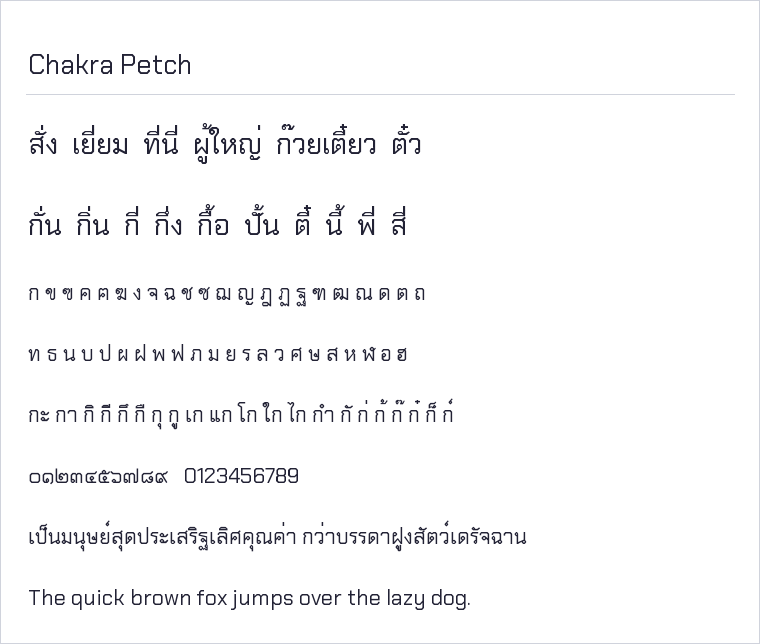 Chakra Petch specimen